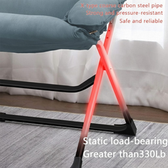 Lazy Lounge Chair Recliner Sofa, Cushioned Relaxing Chair with Side Pocket & Arm Rest