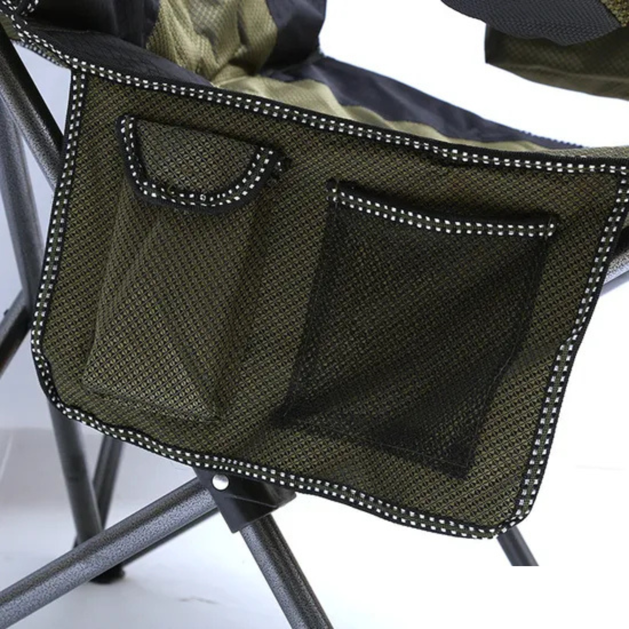 Foldable Camping Chair with Storage Pockets & Cup Holders (92x100CM)