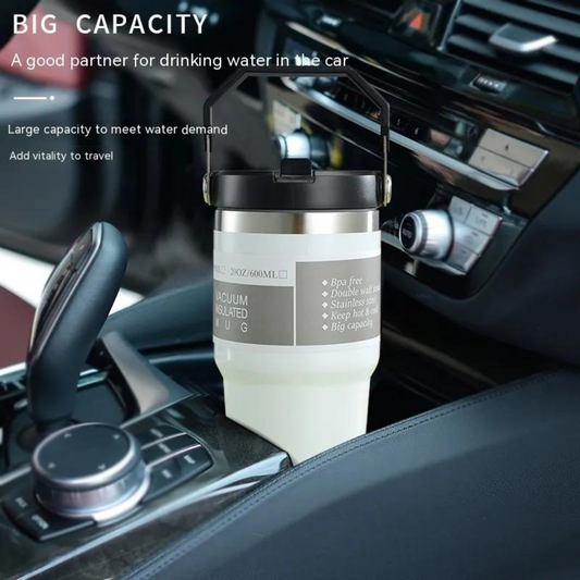 Vacuum Insulated Tumbler Cup with Lid and Straw for Water, Iced Tea or Coffee, Smoothie