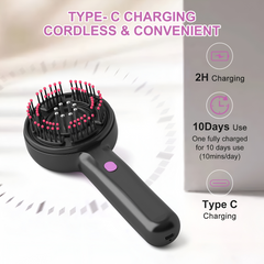 Wireless USB Rechargeable Scalp Massager Comb with Oil Applicator