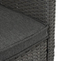 4 Seater Patio Outdoor Furniture Set, 4 Person Cushion Sofa Chairs with Center Coffee Table