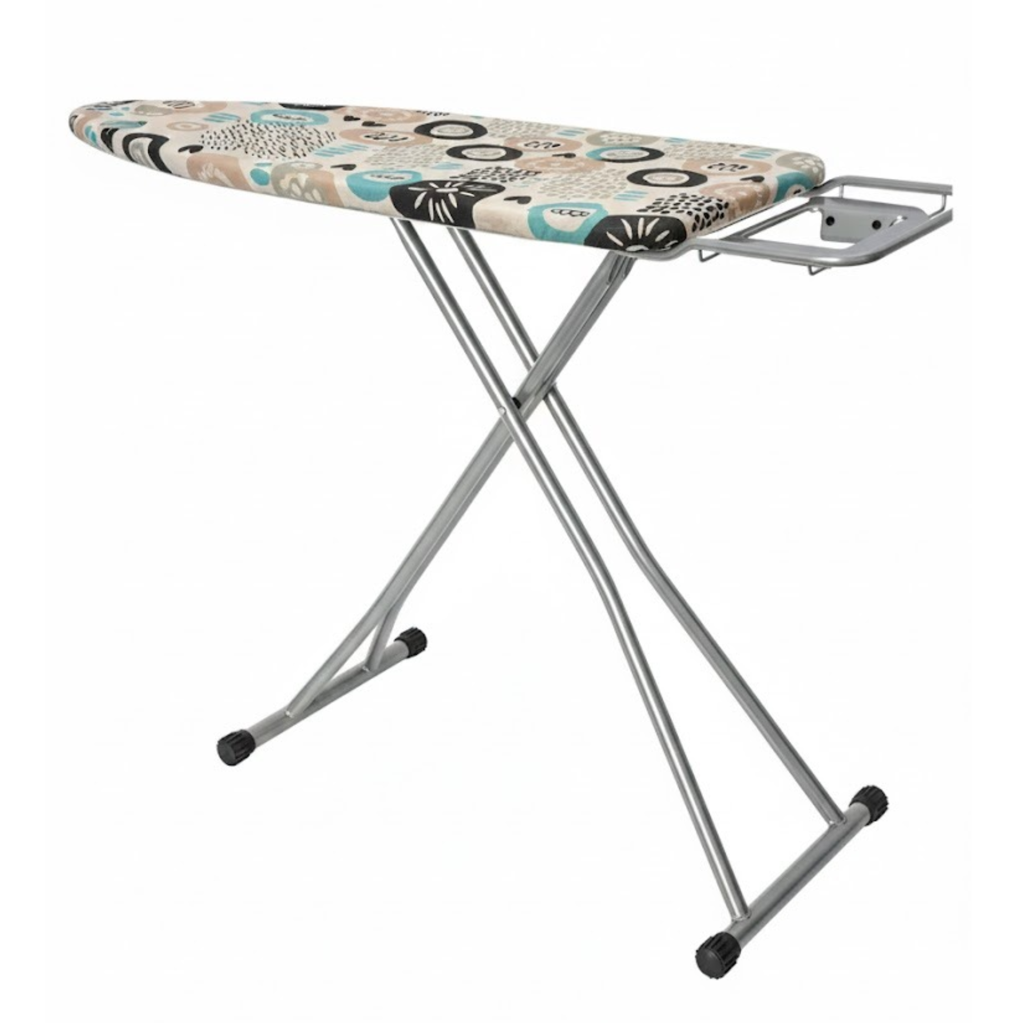 Folding Ironing Board with Iron Rest, Sturdy Steel Frame Telescopic Ironing Table Color Pattern 03