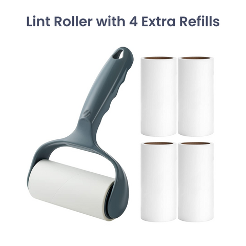 Reusable Lint Remover, Lint Roller with 4 Extra Refills