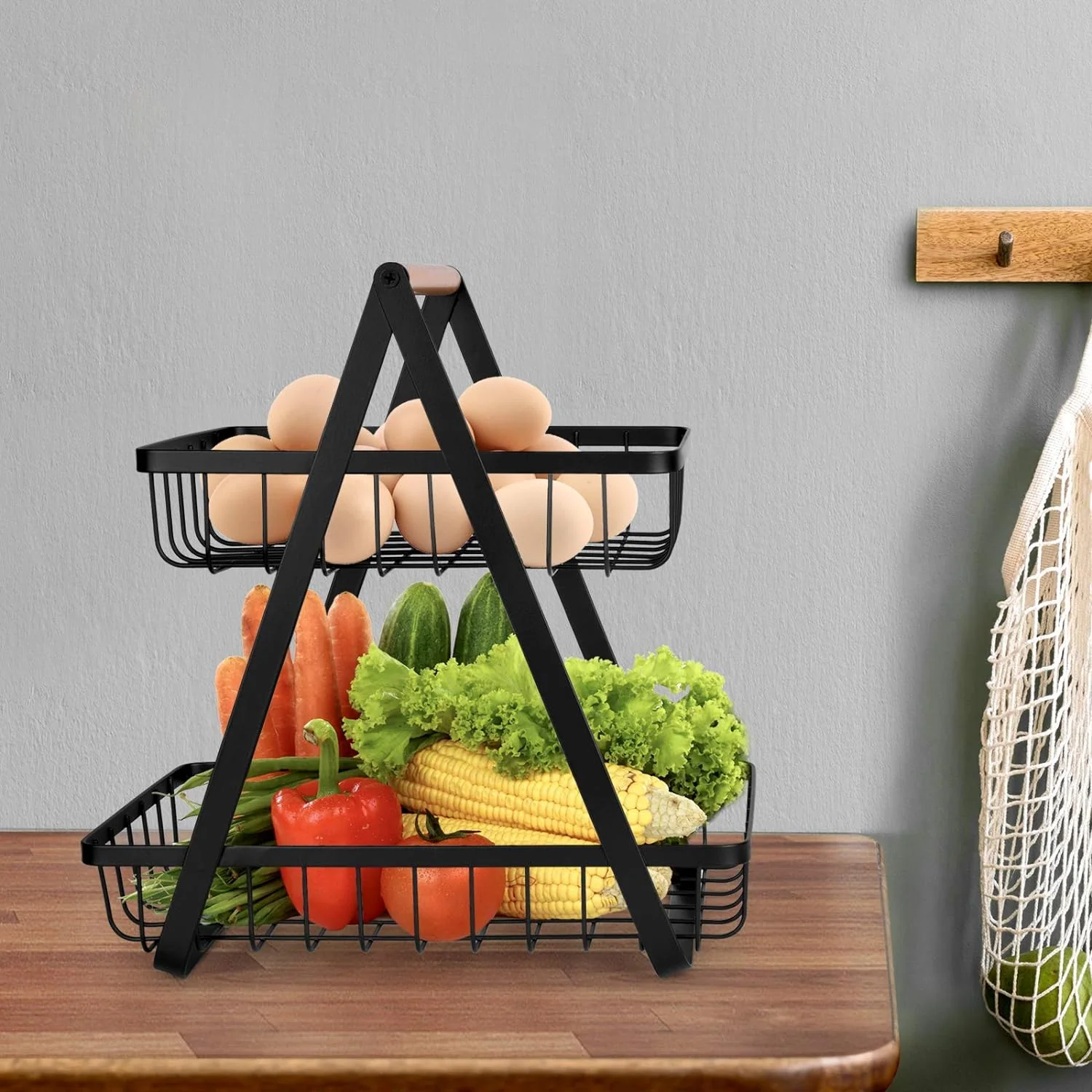 Double Layer Vegetable and Fruits Storage Basket