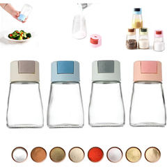 Salt and Pepper Dispenser for Kitchen, with Precise 0.5g Push Dispenser