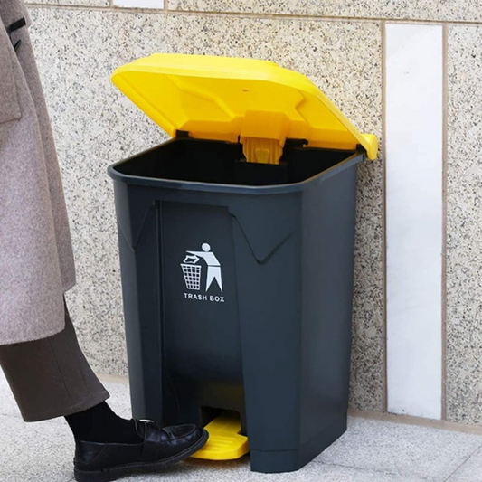 30 Liter Garbage Bin Trash Can with Lid & Foot Pedal