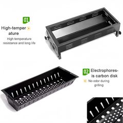 Folding Outdoor Barbecue BBQ Grill Stand (49 x 30 x 59 cm)