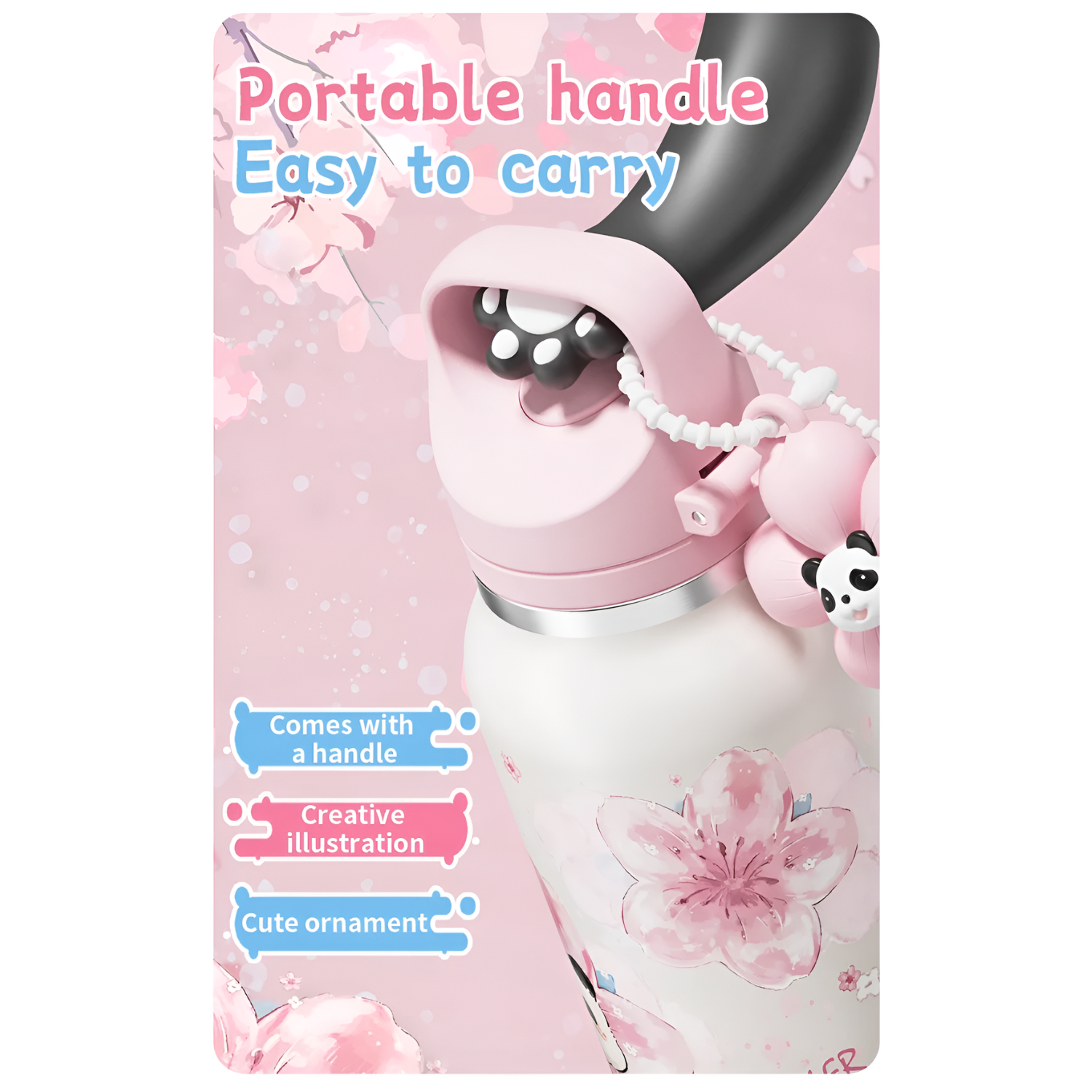 Diller 600ml Thermos Bottle Vacuum Flask for Kids