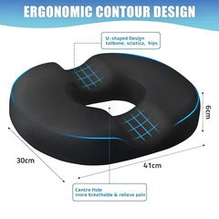 Orthopedic Memory Foam Donut Chair Seat Cushion for Coccyx, Hemorrhoids, Postpartum And Tailbone Pain Relief
