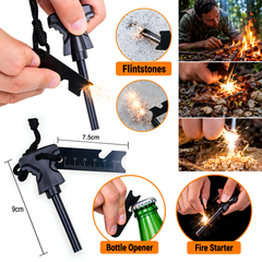 Tactical Waist Pouch with Survival Kit for Camping, Trekking and Outdoor