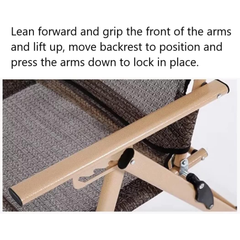 Folding Beach Chair with 5 Level Backrest Adjustment, Removable Cushion and Foot Rest