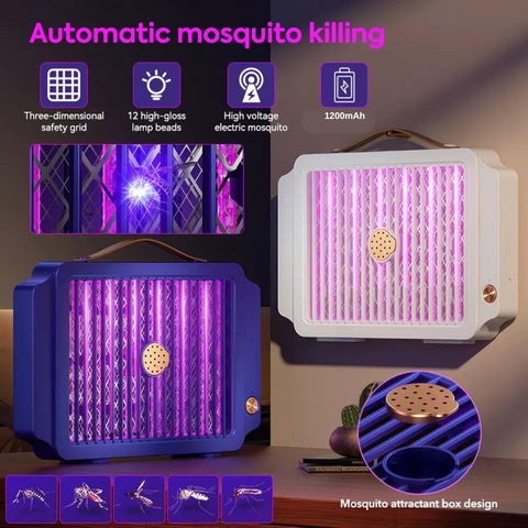 UV Mosquito Killer Lamp Electric Rechargeable Zapper Bug Fly Insect Trap Light