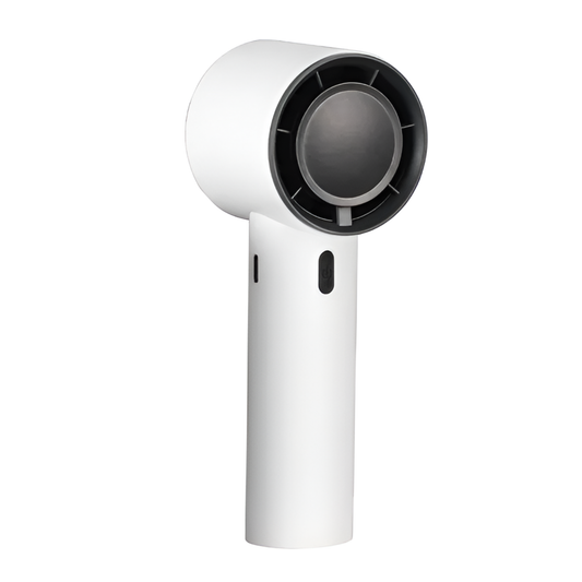 Stepless High Speed Portable Handheld Mini Turbo Fan with USB Charging and Digital Display White