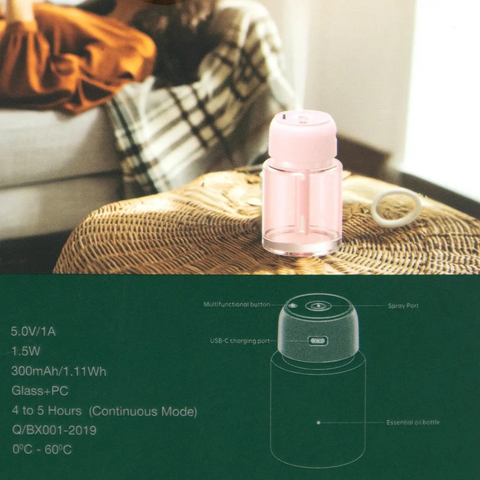 Green Lion 160ml Fragrance Air Diffuser with Light Indicator