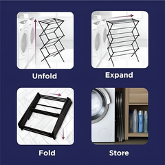 Foldable Multi Tier Clothes Drying Stand for Easy Everyday Laundry