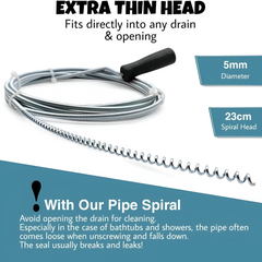 5 Meter Drain Cleaner Block Remover Spring Wire with Handle