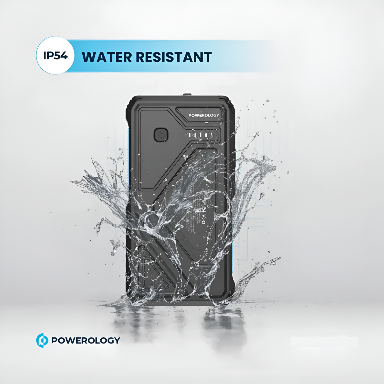 Powerology 27000mAh Solar Wireless Charging Power Bank