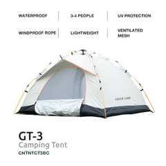 Green Lion GT-3 Camping Tent for 3-4 People