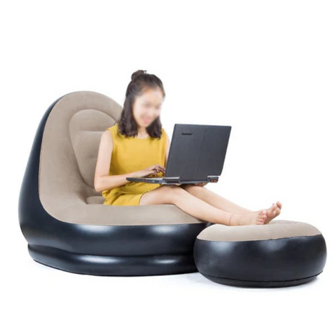 Inflatable Air Sofa Lounge Chair with Footrest