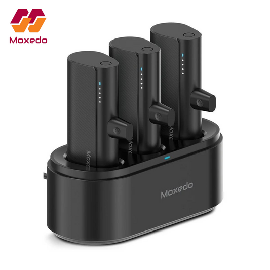 Moxedo 3x 5000 mAh Power Bank Capsules with Docking Station