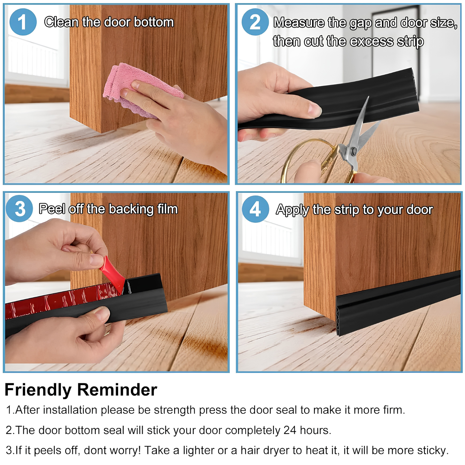 Self Adhesive Door Bottom Seal Strip