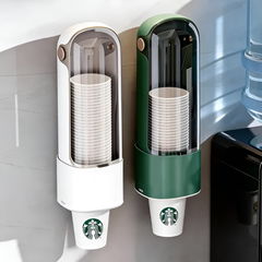 Wall Mounted Disposable Paper Cup Dispenser with Dustproof Holder