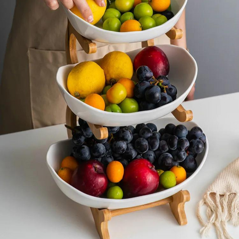 3 Layer Creative Modern Fruit Serving Bowl, Snack Plate, Dried Nuts Basket