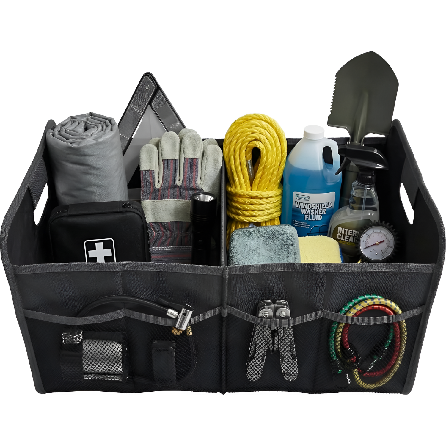 Green Lion 40L Foldable Dual Compartment Car Trunk Organizer Storage