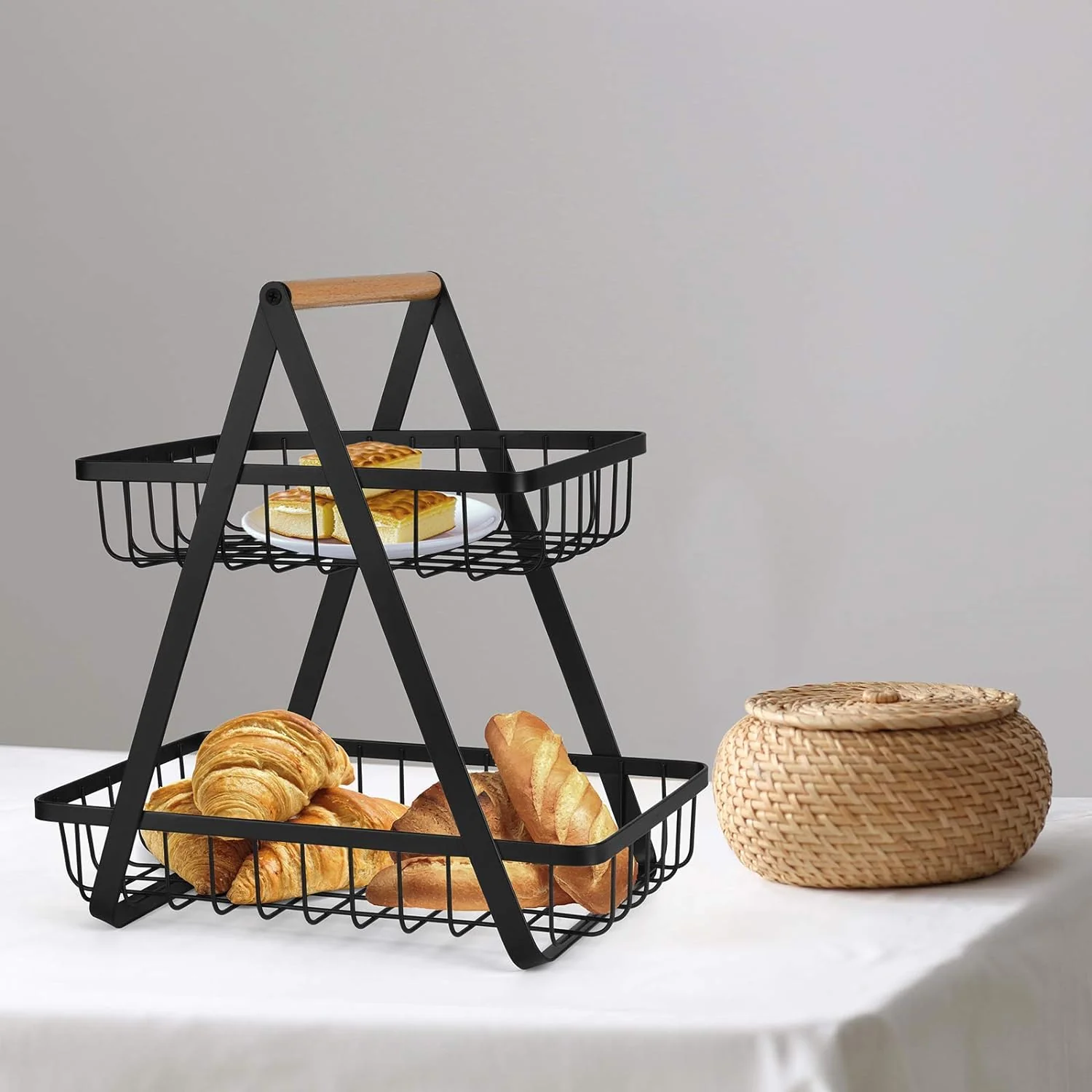 Double Layer Vegetable and Fruits Storage Basket