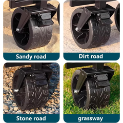 150Kg Capacity Heavy Duty Folding Collapsible Wagon Trolley Cart for Picnic and Outdoor Camping