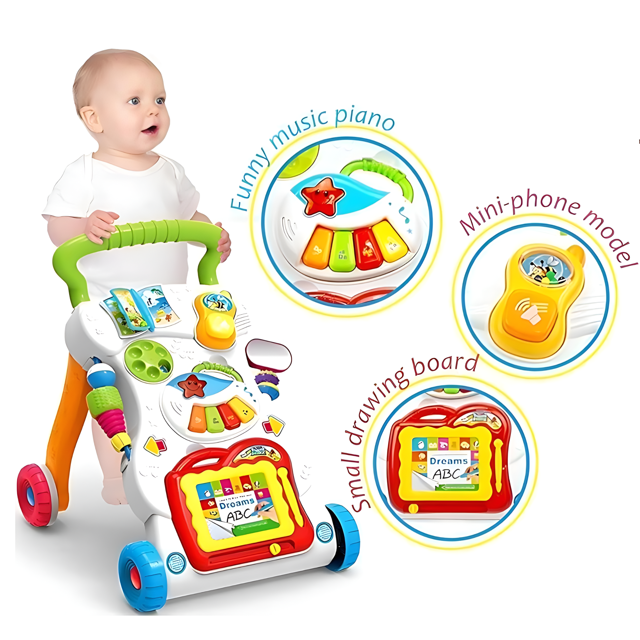 Music Baby Walker with Interactive Toys