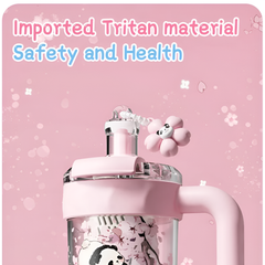 Diller 860ML Panda Plastic Drinking Water Bottle for Girls