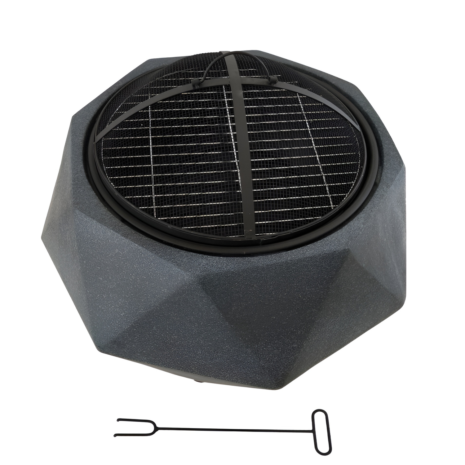 Multifunctional Outdoor Charcoal Grill Fire Pit 61 x 61 x 42 cm
