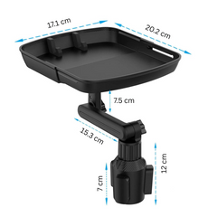 360° Adjustable Car Cup Holder Food Dining Tray with Phone Holder