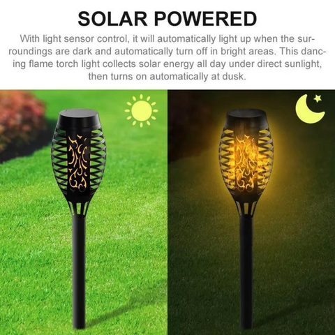 Waterproof Solar Outdoor Garden LED Flame Light