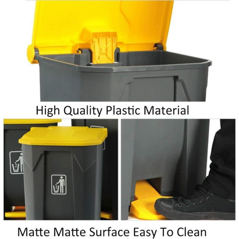 30 Liter Garbage Bin Trash Can with Lid & Foot Pedal