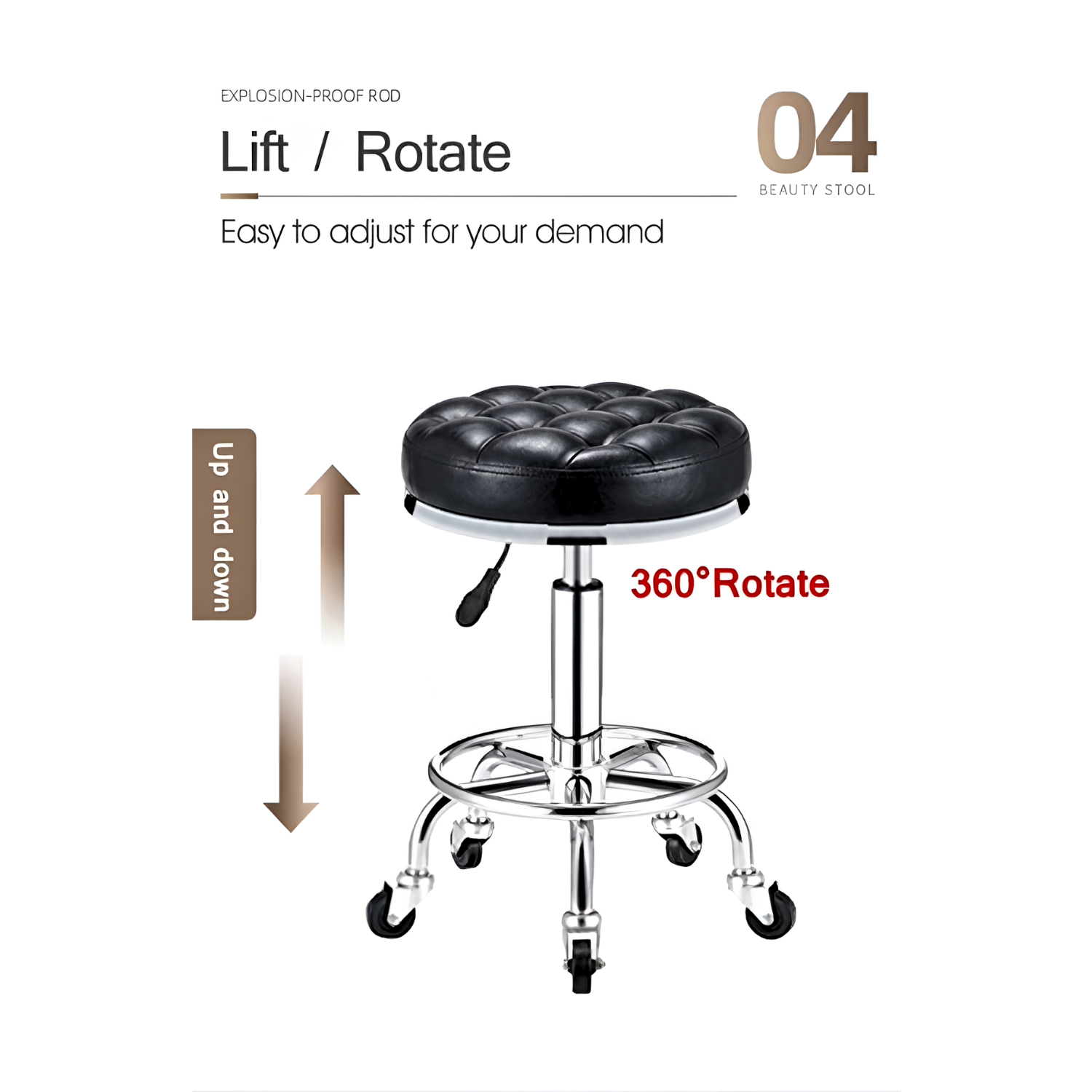 Adjustable Lifting Round Rotatable Chair