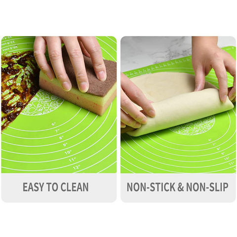 100% Non-stick Silicone Dough Mat, Kneading Rolling Baking Mat [45x60cm]