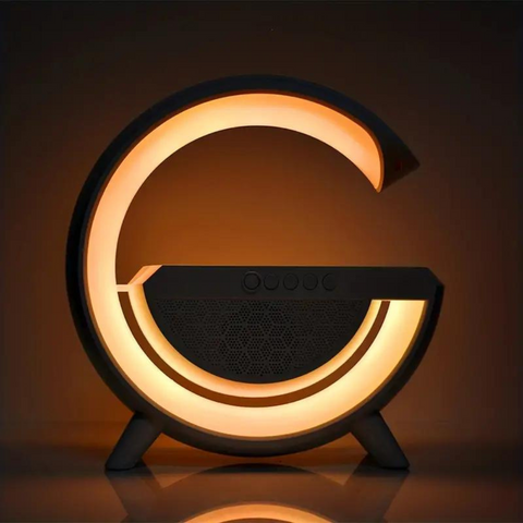 Portable Wireless Charger Bluetooth Speaker with LED Atmosphere Night Light