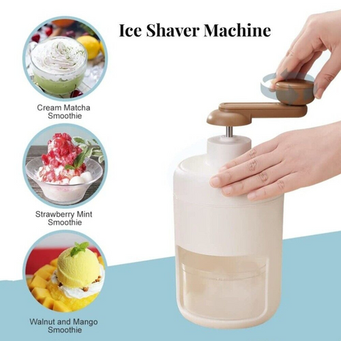 Manual Ice Crusher, Household Ice Shaver Snow Cone Maker