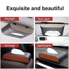 Leather Tissue Dispenser for Car Sun Visor
