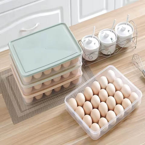 24 Grid Egg Fresh Keeping Storage Box for Kitchen & Refrigerator