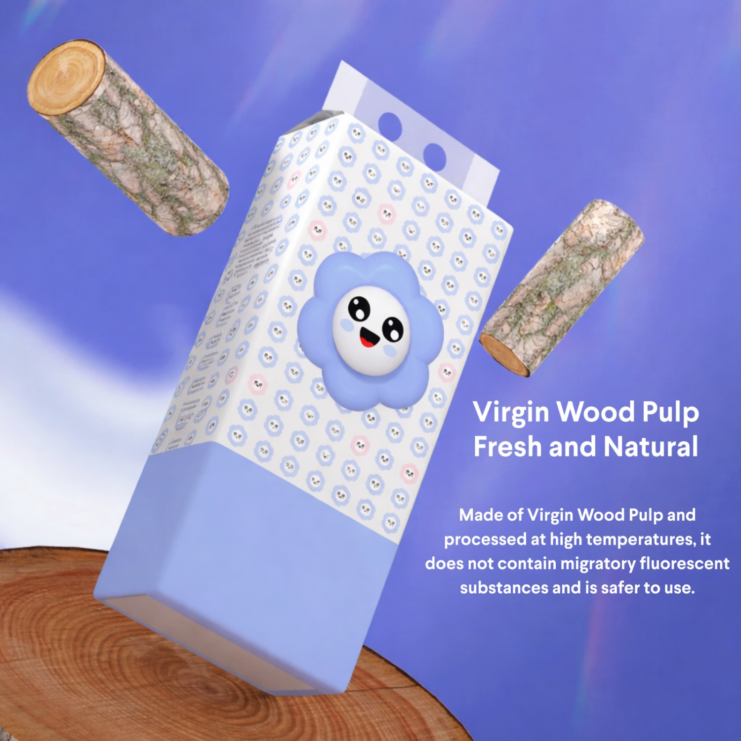 4x Ply Virgin Wood Pulp Tissue Paper Bundle, Carton of 6 Long Bags