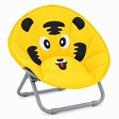 Kids Folding Animated Character Moon Chair for Indoor and Outdoor Use Yellow