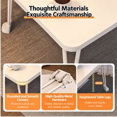 Simple Folding Laptop Table, Portable Study Desk for Bed, Sofa, Reading and Work