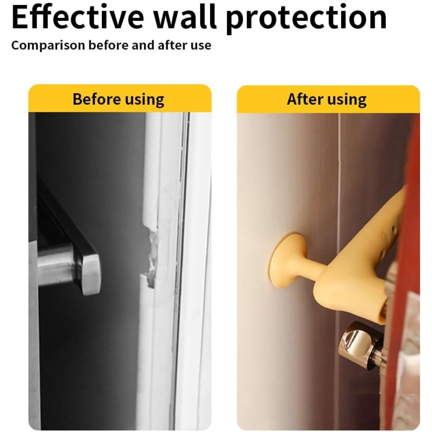 Anti Collision Silicone Door Handle Knob Cover for Back Wall Protection