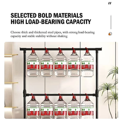 Double Decker Garments Display Rack, 80Kg Load Capacity Clothes Hanger