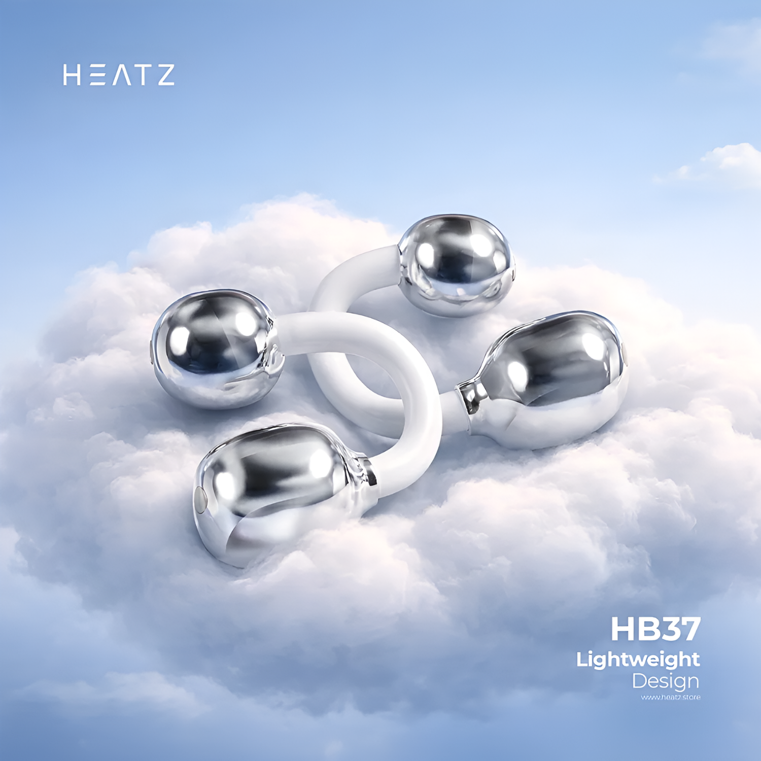 Heatz HB37 Wireless Clip-On Earbuds