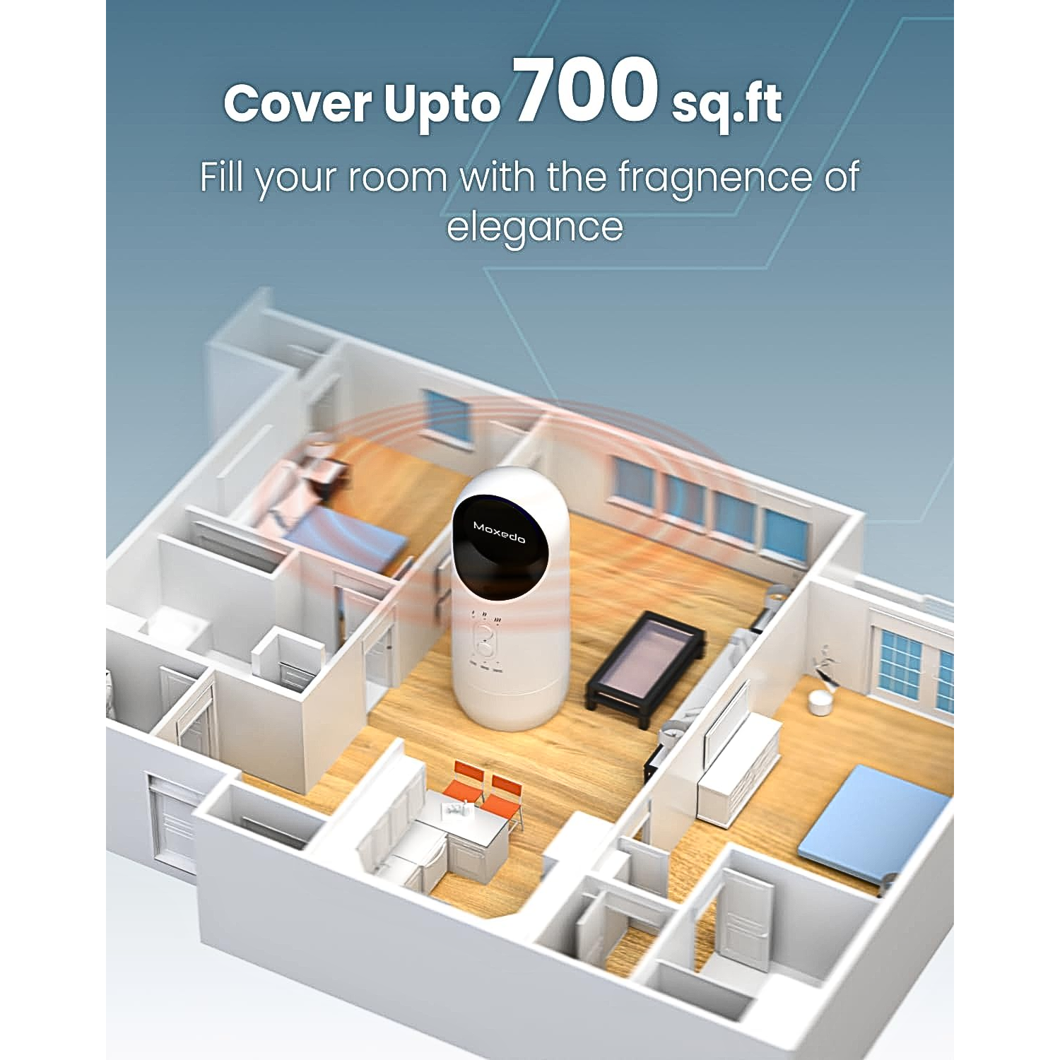 Moxedo Plug In Electric Fragrance Diffuser, Wall Plug Mounted Waterless Aroma Therapy Diffuser