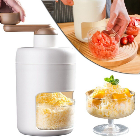 Manual Ice Crusher, Household Ice Shaver Snow Cone Maker